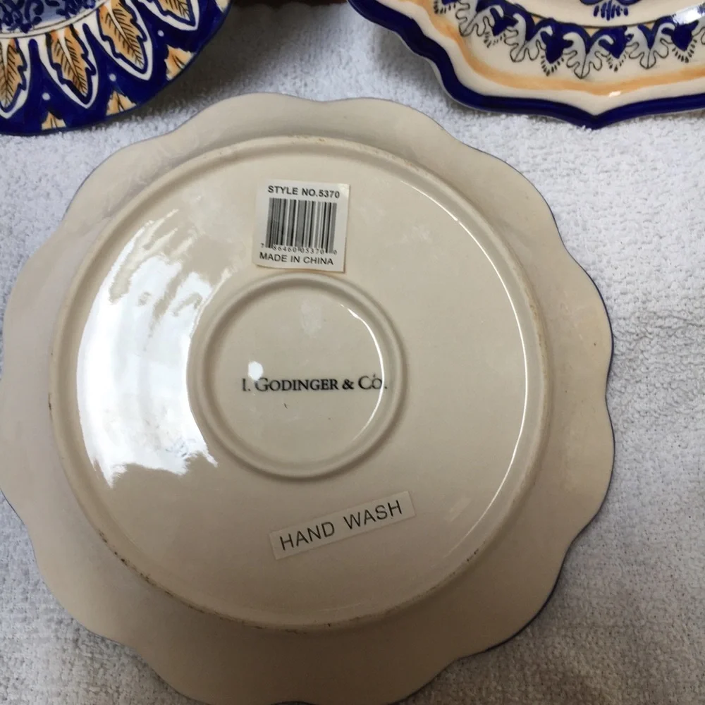Set of 3 I Godinger hand painted decorative plates - Picture 5 of 5